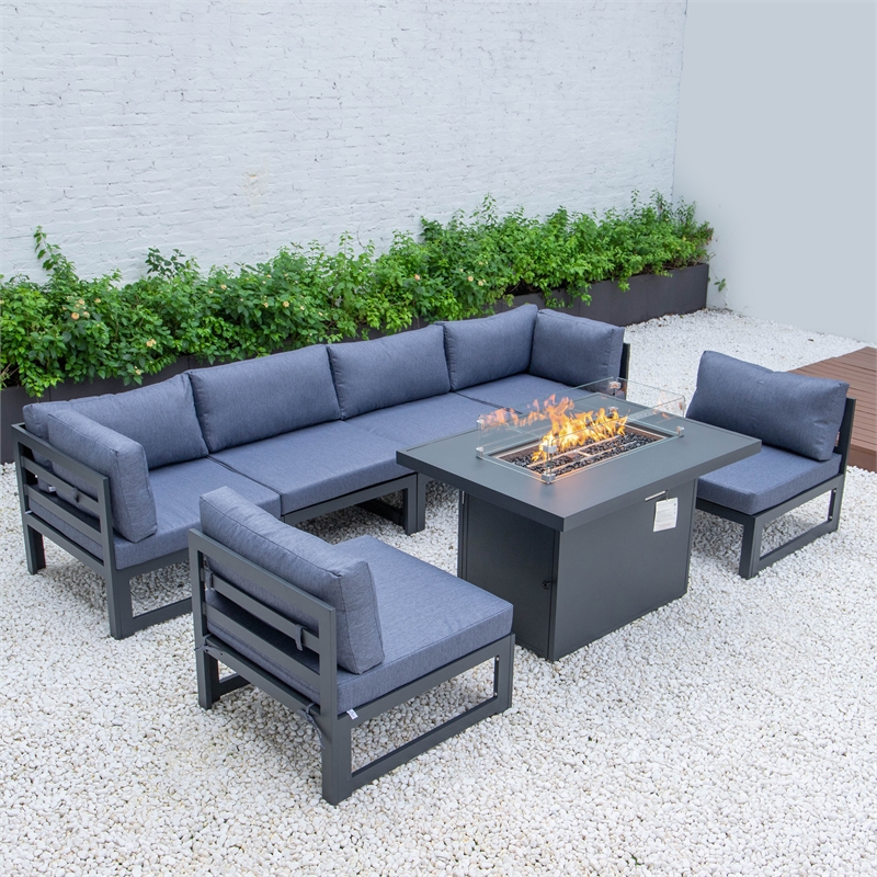 fire pit with sectional