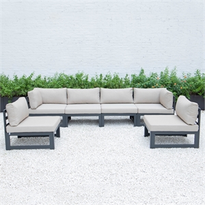 leisuremod chelsea 6-piece sectional with cushions