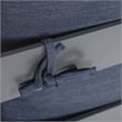 LeisureMod Chelsea 6-Piece Patio Set in Black Aluminum with Blue Cushions