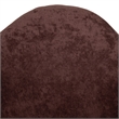 LeisureMod Wilson Mid-Century Velvet Eiffel Base Rocking Chair in Coffee Brown