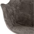 LeisureMod Willow Velvet Eiffel Base Rocking Chair in Cedar Brown