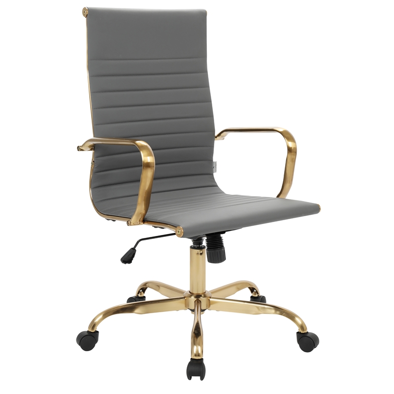 gray gold office chair