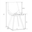 LeisureMod Markley Leather Dining Chair With Metal Legs Olive Green