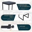 LeisureMod Quincy Quilted Stitched Leather Bar Stools in Peacock Blue