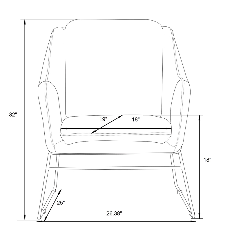 Standard discount armchair dimensions