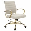 LeisureMod Benmar Modern Adjustable Leather Office Chair in Tan