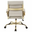 LeisureMod Benmar Modern Adjustable Leather Office Chair in Tan