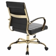 LeisureMod Benmar Modern Adjustable Leather Office Chair in Black
