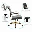 LeisureMod Benmar Modern Adjustable Leather Office Chair in Black