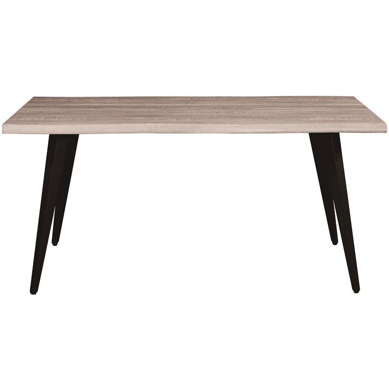 LeisureMod Ravenna Rectangular Sunbleached Gray Wood 63
