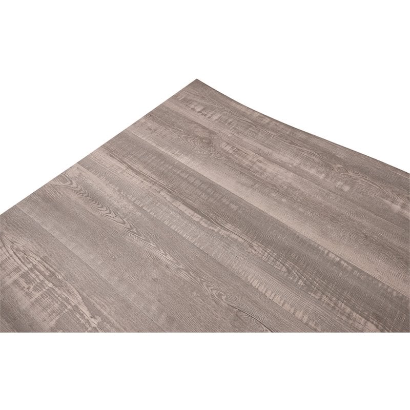 LeisureMod Ravenna Rectangular Sunbleached Gray Wood 63