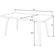 LeisureMod Ravenna Rectangular Sunbleached Gray Wood 63