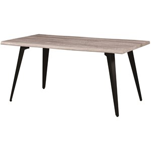 leisuremod ravenna rectangular sunbleached gray wood 63