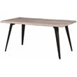 LeisureMod Ravenna Rectangular Sunbleached Gray Wood 63