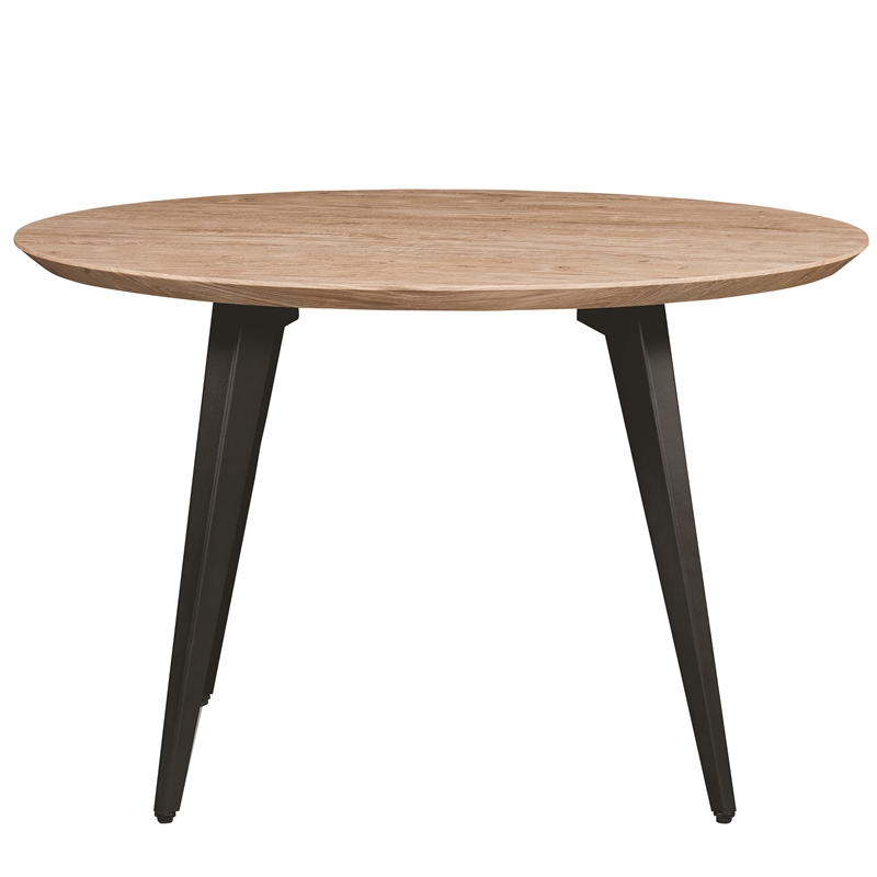 LeisureMod Ravenna Round Butternut Wood 47