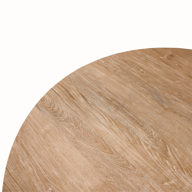 LeisureMod Ravenna Round Butternut Wood 47