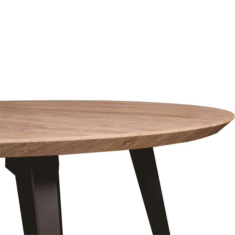 LeisureMod Ravenna Round Butternut Wood 47