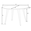 LeisureMod Ravenna Round Butternut Wood 47
