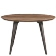 LeisureMod Ravenna Round Brown Wood 47