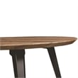 LeisureMod Ravenna Round Brown Wood 47