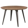 LeisureMod Ravenna Round Brown Wood 47
