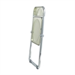 LeisureMod Lawrence Acrylic Folding Chair With Metal Frame in Amber (Set of 2)