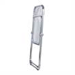 LeisureMod Lawrence Acrylic Folding Chair With Metal Frame Set of 2 in Clear