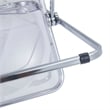 LeisureMod Lawrence Acrylic Folding Chair With Metal Frame Set of 4 in Clear