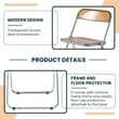 LeisureMod Lawrence Acrylic Folding Chair With Metal Frame Set of 4 in Tangerine