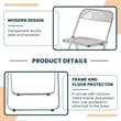 LeisureMod Lawrence Acrylic Folding Chair With Metal Frame in Rose Pink