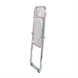 LeisureMod Lawrence Acrylic Folding Chair With Metal Frame Set of 4 in Rose Pink