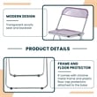 LeisureMod Lawrence Acrylic Folding Chair With Metal Frame in Magenta