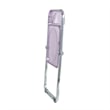 LeisureMod Lawrence Acrylic Folding Chair With Metal Frame in Magenta
