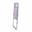 LeisureMod Lawrence Acrylic Folding Chair With Metal Frame Set of 4 in Magenta