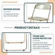 LeisureMod Lawrence Acrylic Folding Chair With Gold Metal Frame in Amber