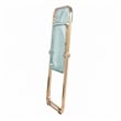 LeisureMod Lawrence Acrylic Folding Chair Gold Metal Frame 2 Set in Jade Green