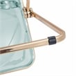 LeisureMod Lawrence Acrylic Folding Chair Gold Metal Frame 2 Set in Jade Green
