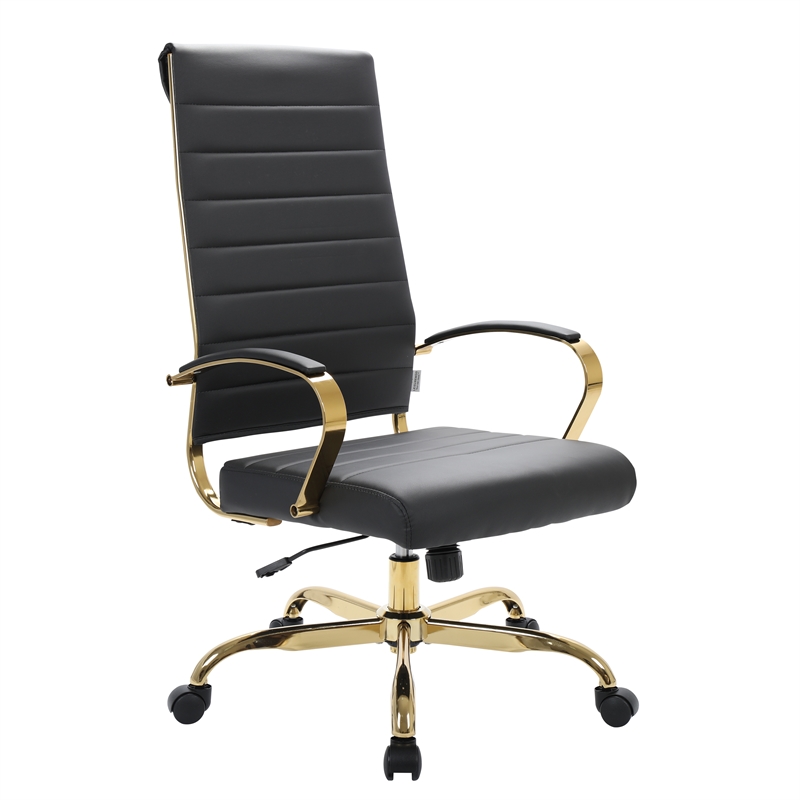 Black and discount gold executive chair