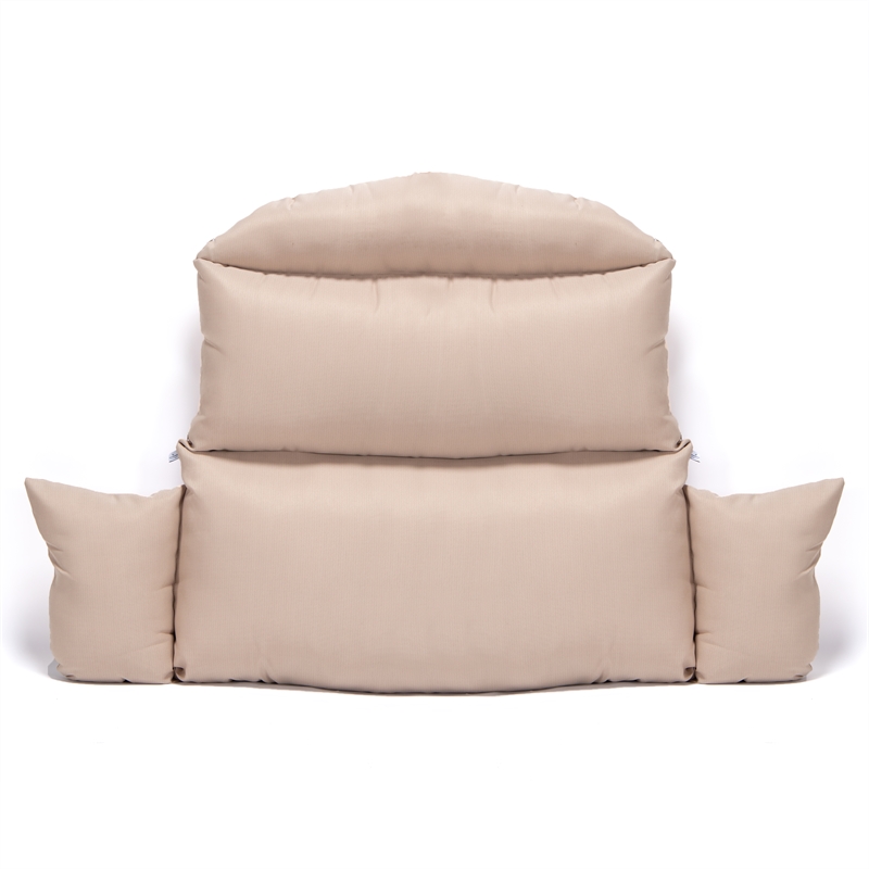 LeisureMod 2 person Double Egg Swing Chair Cushion in Beige