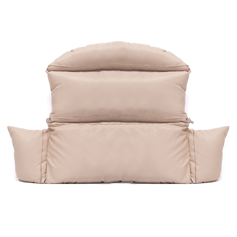 LeisureMod 2 person Double Egg Swing Chair Cushion in Beige