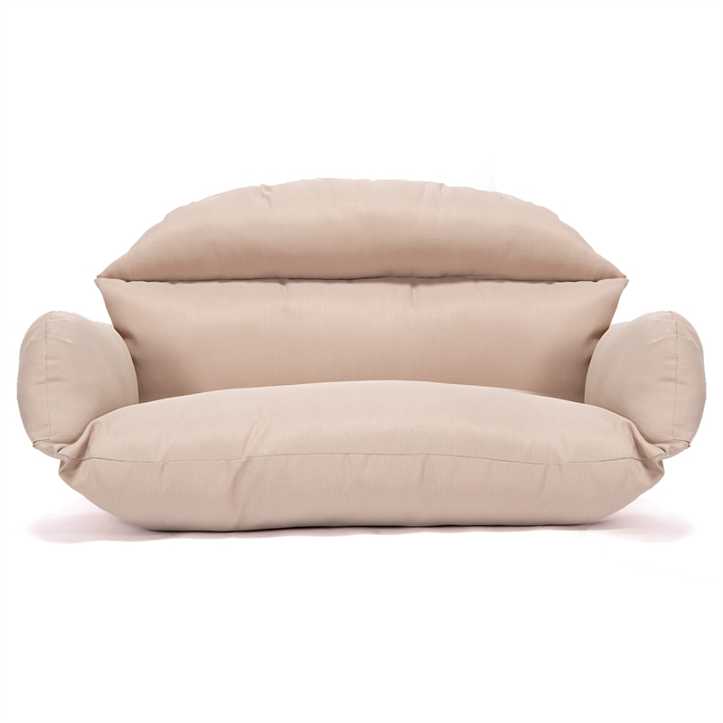 LeisureMod 2 person Double Egg Swing Chair Cushion in Beige