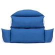 LeisureMod 2 person Double Egg Swing Chair Cushion in Blue