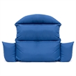 LeisureMod 2 person Double Egg Swing Chair Cushion in Blue