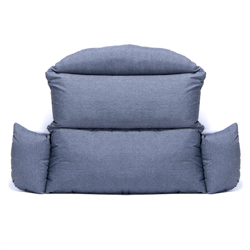 LeisureMod 2 person Double Egg Swing Chair Cushion in Charcoal
