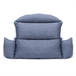 LeisureMod 2 person Double Egg Swing Chair Cushion in Charcoal