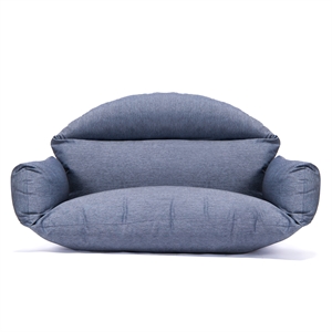 leisuremod 2 person double egg swing chair cushion in charcoal