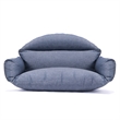 LeisureMod 2 person Double Egg Swing Chair Cushion in Charcoal