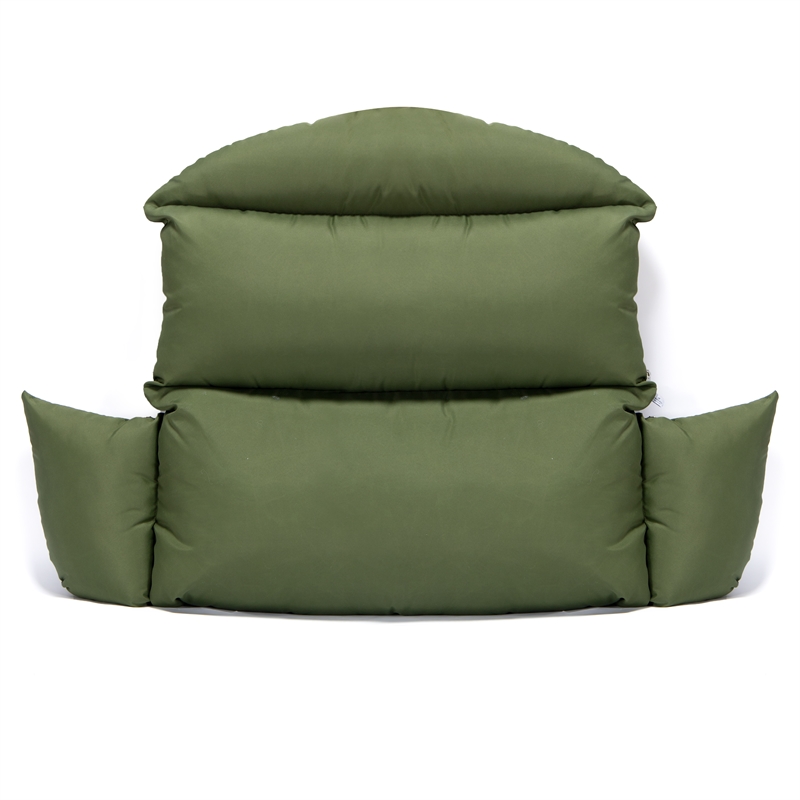 LeisureMod 2 person Double Egg Swing Chair Cushion in Dark Green