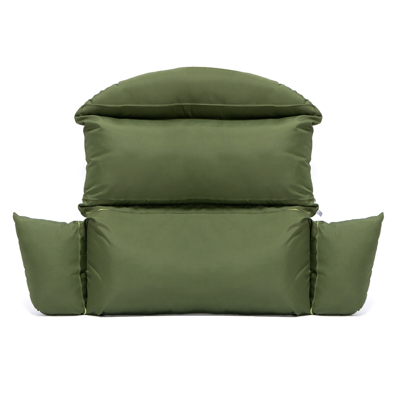 LeisureMod 2 person Double Egg Swing Chair Cushion in Dark Green