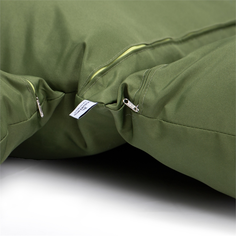 LeisureMod 2 person Double Egg Swing Chair Cushion in Dark Green